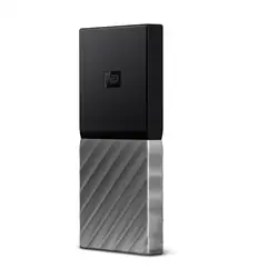 Western Digital, паспорт, 256 GB, Тип usb-C, 3,1 (3,1 Gen 2), 515 МБ/с., защита паролем, черный, серебристый