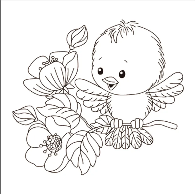 

10x10 Little bird Transparent Clear Stamps for Scrapbooking for DIY Card Making Cutting Crafts Stencil