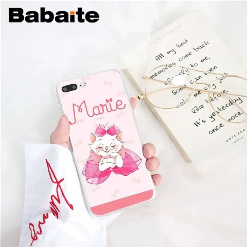 Babaite розовый marie аристократы Кот мультфильм мягкий чехол для телефона из ТПУ для iPhone 8 7 6 6S Plus 5 5S SE XR X XS MAX 10 11 11pro 11promax - Цвет: A9