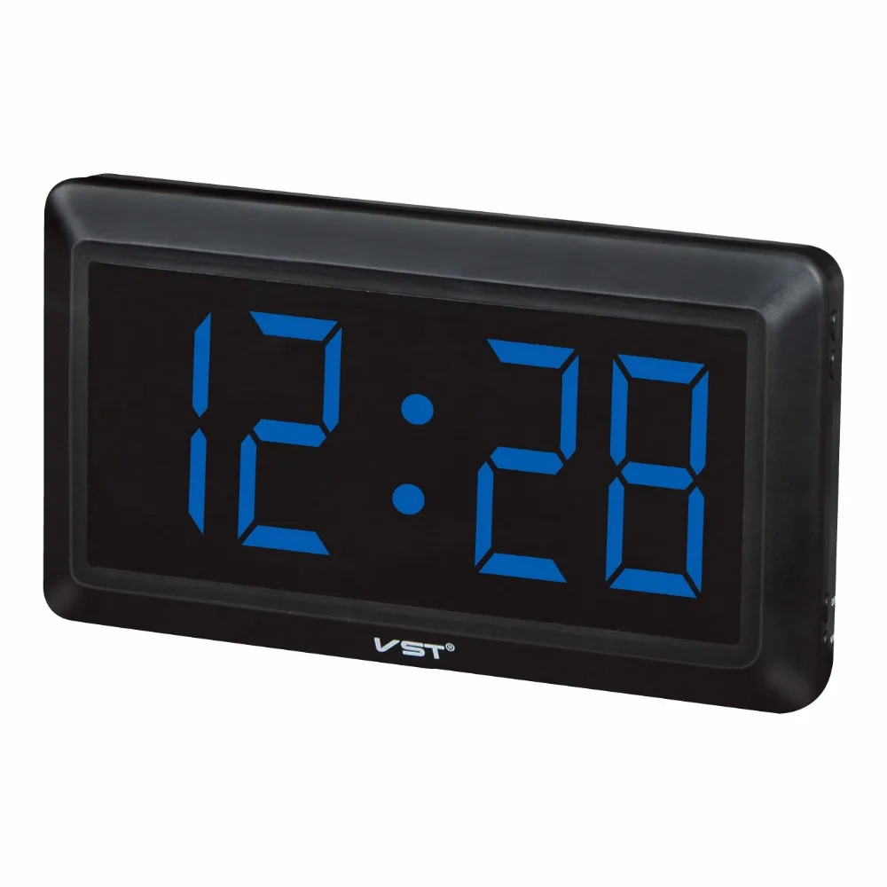 US $24.98 2017 13 Inch Large Display Led Wall Clock Led Digital Table Clock Morden New Ac Power Digital Desktop Clocks With UsEu Plug