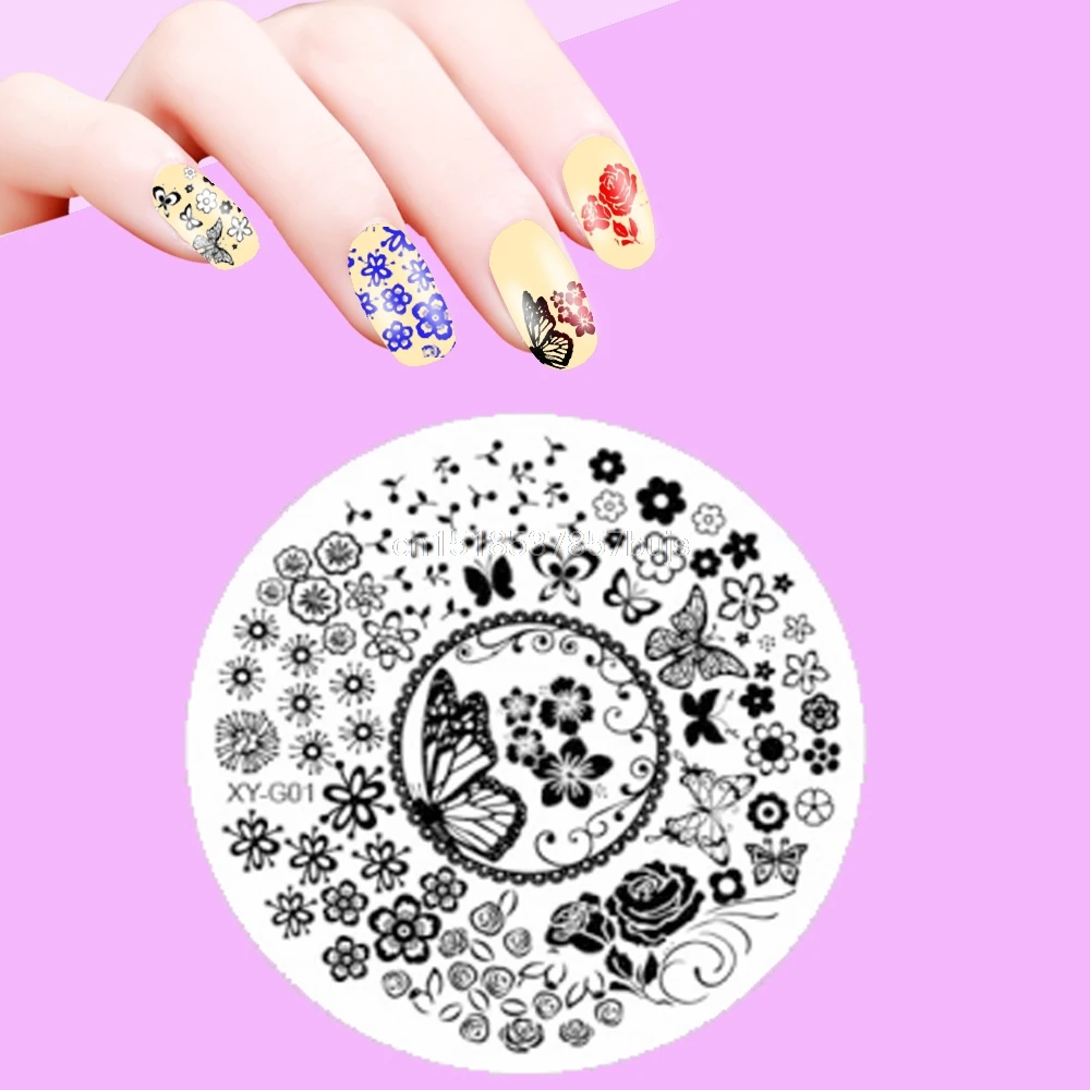 

1 Pcs Plastic Image Plate Nail Stamping Plates Floral Animal Geometric Pattern Nail Art Template Manicure Nail Stamp Tools