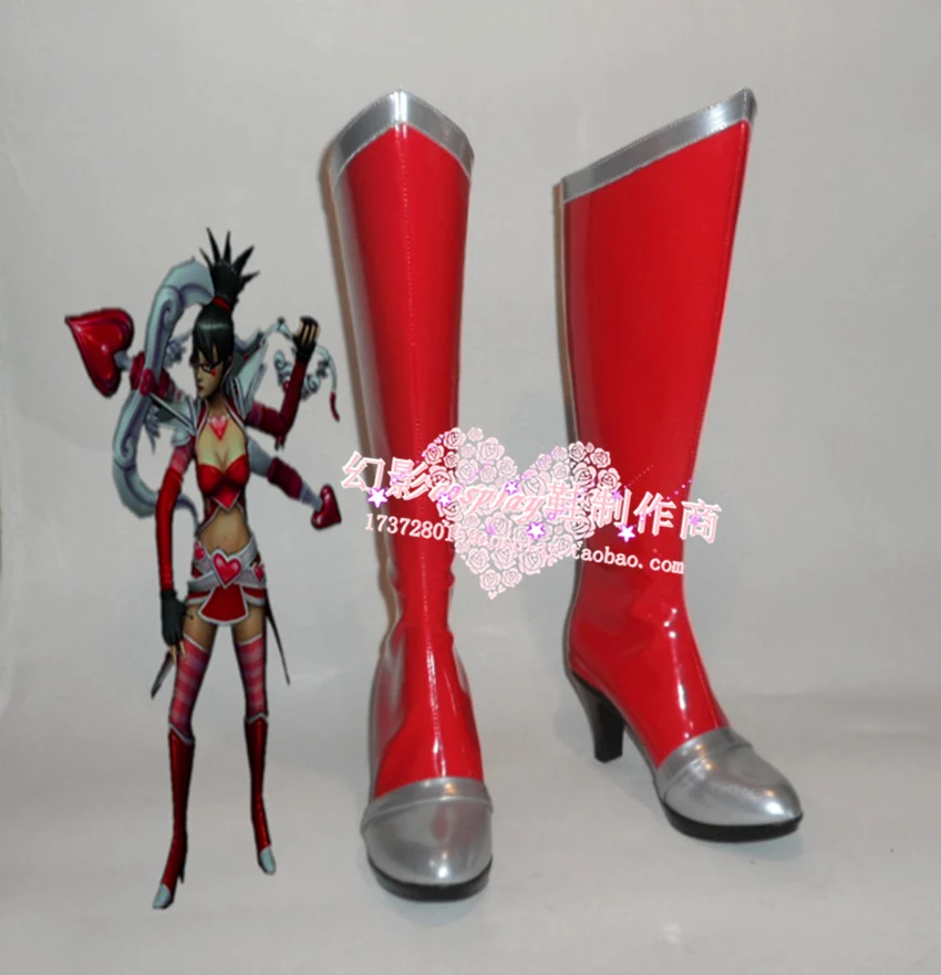 Lolハートシーカーvayne赤ロングハロウィンコスプレ靴ブーツh016 Boots Boots Boots Longboots Red Aliexpress