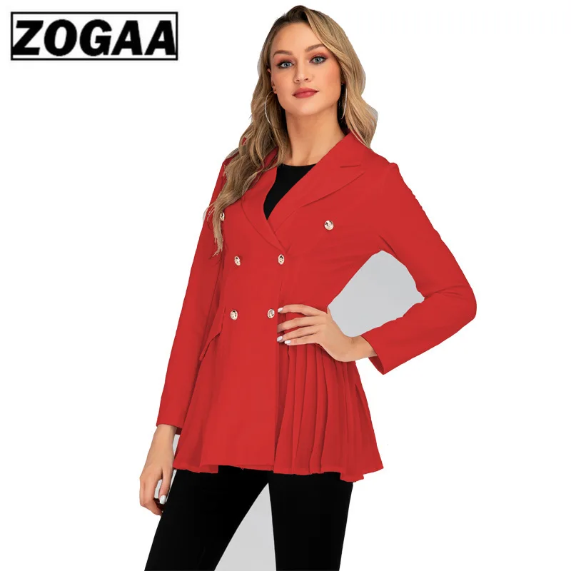 1PC Autumn Spring Women Double Breasted Trench Coat Khaki Vintage Casual Office Lady Business Long Outwear ZOGAA