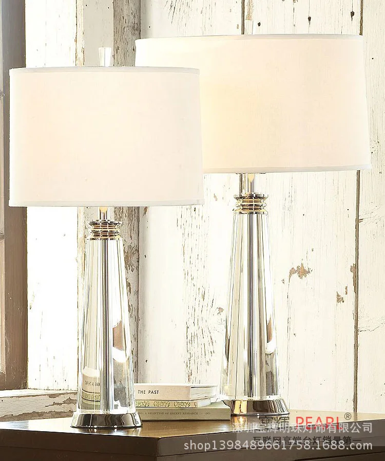 

ordic Crystal E27 LED Table Lamp, Decorative Table Lamp For Bedroom Bedside Creative Living Room Study Lamp N1400