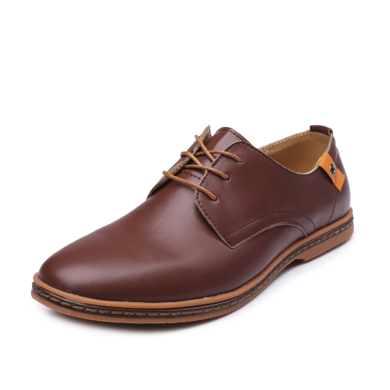 Achat Le nouveau Hommes Casual Chaussures PU En Cuir Dentelle up Plus La Taille 38 48 Plat Avec Chaussures Hommes Richelieus chaussures