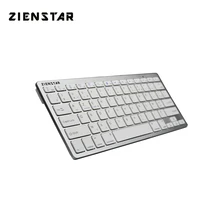 Zienstar AZERTY French Language Slim Bluetooth Wireless Keyboard for ipad Iphone Macbook PC computer Android Tablet