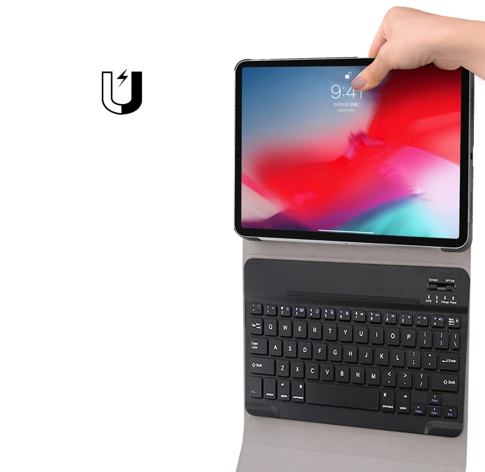 Для iPad Pro 11 чехол для iPad 11 высококачественный ультра тонкий Съемный беспроводной Bluetooth клавиатура чехол+ подарок