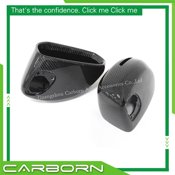 

For Audi R8 2012-2014 Replacement Style Rear View Side Mirrors Carbon Fiber Mirror Cover With Side Assist