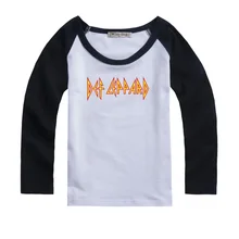 Def Leppard Hard rock band Design Printed Kids T-Shirt Girls Boys Gift cotton long sleeves Autumn clothes For family party