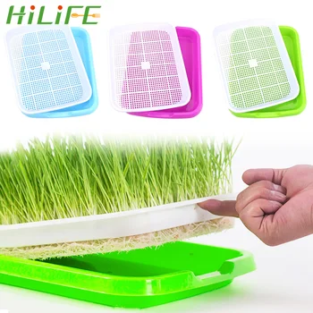 

HILIFE 1 set Growing Vegetables seedlings Double Layer Sprout Plate Hydroponics Seedling Tray Plastic Nursery Tray