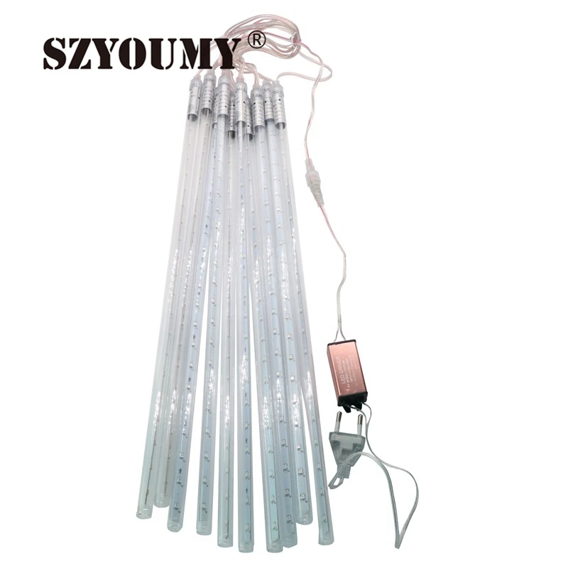 SZYOUMY RGB LED Meteor Light Tubes LED Driver DC12V 2835 SMD 30cm 30Leds Christmas Outdoor