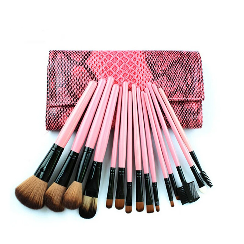 

Brushes for Cosmetics 15 pcs kit pinceis Makeup Brushes maquiagem Professional Eyeshadow Foundation Eyeliner Lip Brushes bag