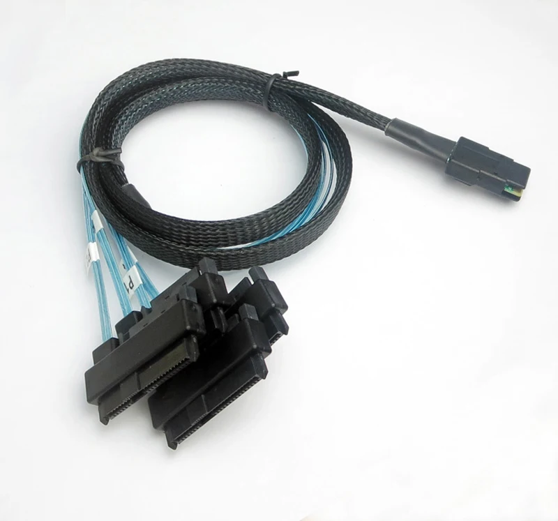

Бесплатная доставка, Mini SAS SFF-8087 36P to (4) SFF-8482 29P, разъемы с 15 контактами SATA Power 100 см