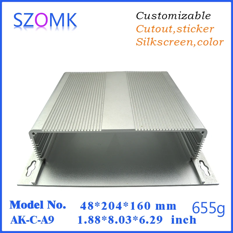

szomk new arrival aluminum case electronics device box (10 pcs) 48*204*160mm aluminum box for electronic project case