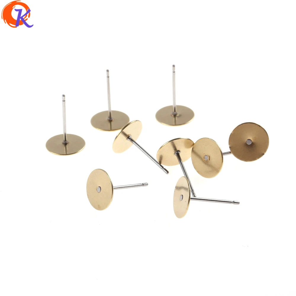 

Cordial Design 100Pcs 6MM 8MM Jewelry Making/Copper Material/Round Auricular Meedle/Earrings Base Accessories/Earring Findings