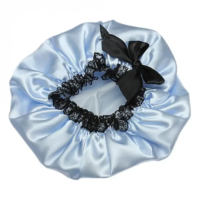 Женская водонепроницаемая эластичная кружевная шапочка для душа, банная шапочка для волос, спа защита MSI-19