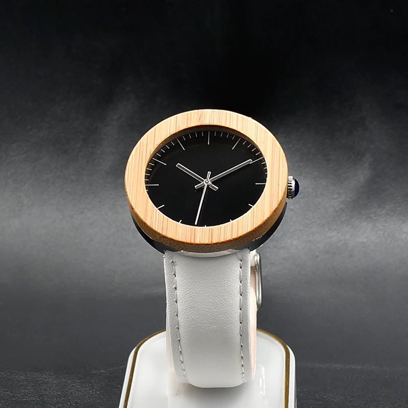 BOBO BIRD Brand Wood Watch With Genuine Leather Band Personal Men and Women Wooden Wristwatch as