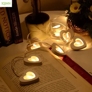 

Christmas Decorations for Home 1.5 M 10 Light String Battery Box Wooden Love Pendant Navidad 2019 Christmas Ornaments New Year