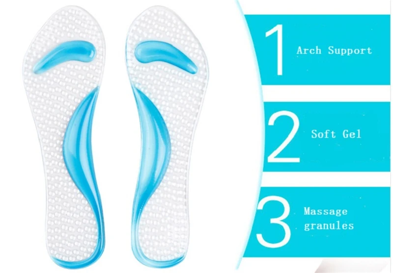 Весенние женские гелевые сандалии на высоком каблуке; 3/4 ортопедические стельки; стелька для обуви; плюшевая подушка; нескользящая подошва