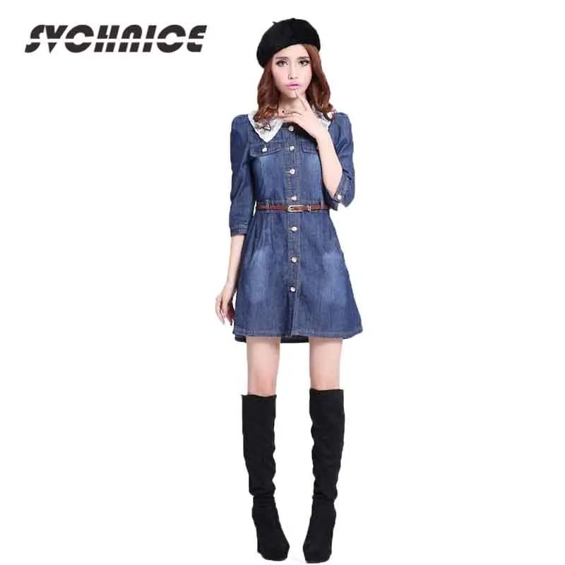 Aliexpress.com : Buy 2017 New Cute Autumn Short Mini Jeans Dress Women ...