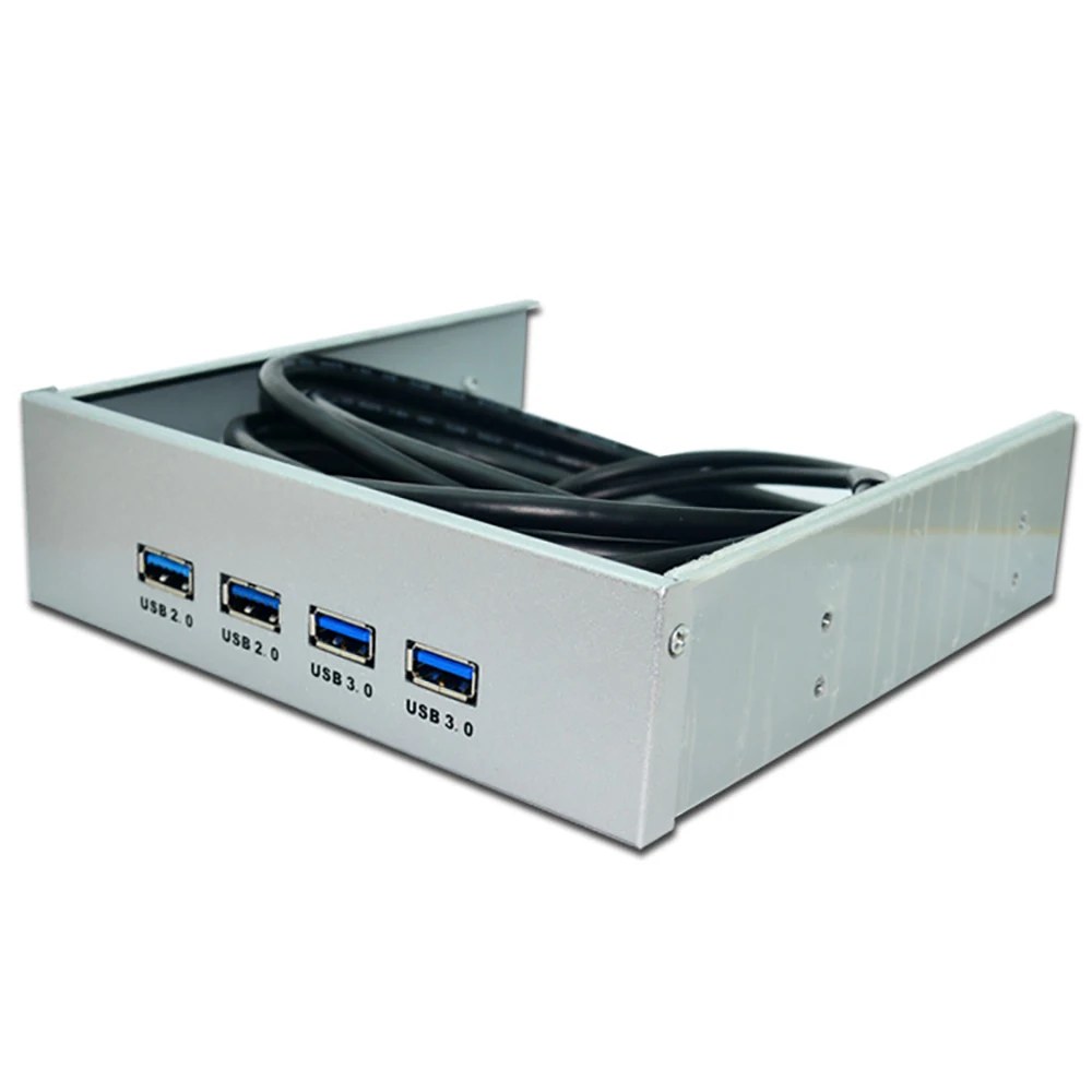 4 Порты и разъёмы USB2.0 USB3.0 концентратор USB 3,0 спереди Панель Кабель-адаптер 19PIN/9 pin для высокой скорости U3+ U2 для настольных ПК 3,5 дюйма ячейка для дискет