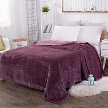 Весенне-осеннее фланелевое одеяло для кровати, дивана, мягкое флисовое однотонное Клетчатое одеяло, коричневое вино, кондиционер, одеяло для сна s