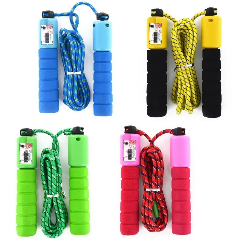 

2.6m Adjustable Gym Sports Fitness Crossfit Exercise Fast Speed Counting Jump Skip Rope Skipping Wire Calories SA893 P40
