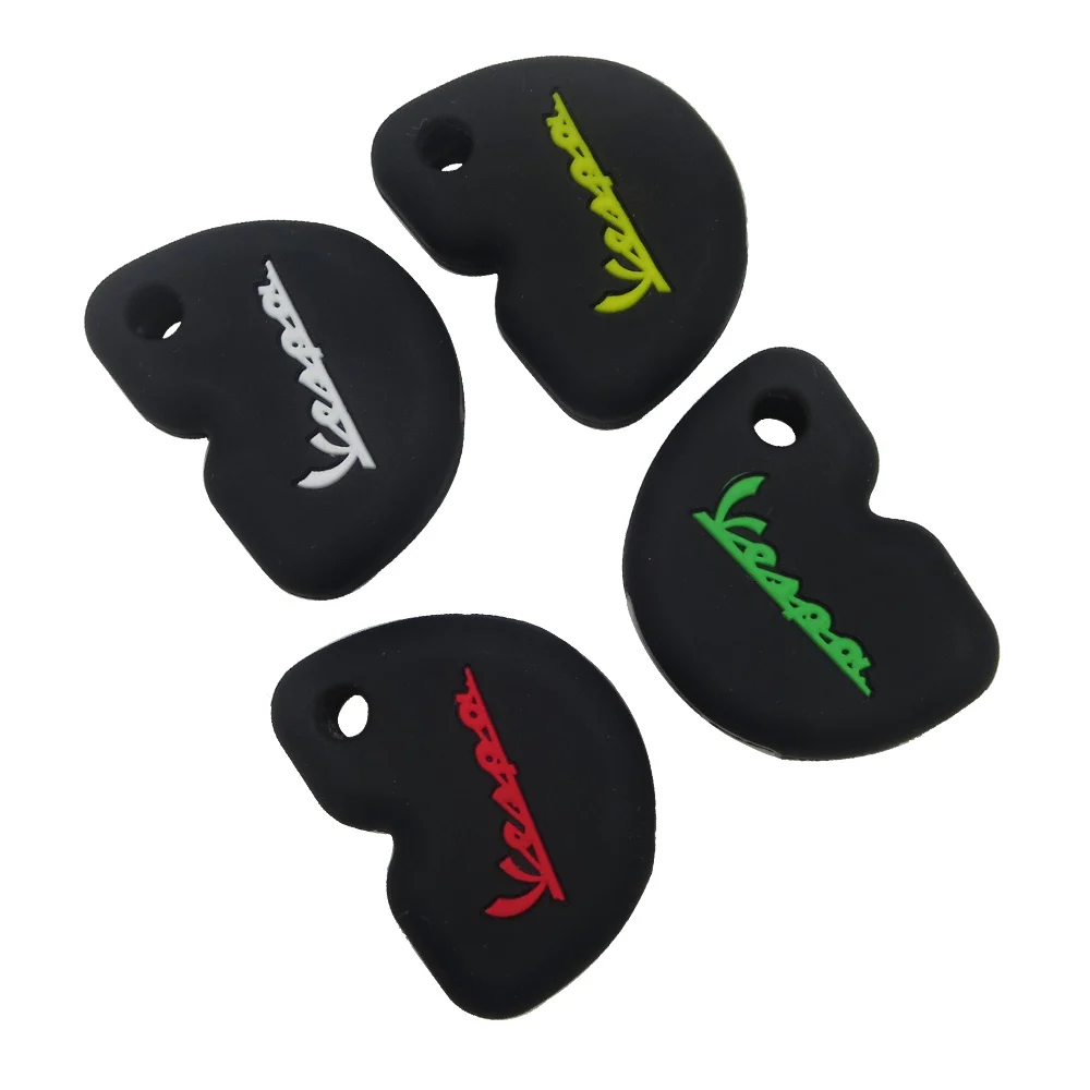 

Silicone Rubber Car key fob set case cover cap sticker protect keyring keychain For Vespa piaggio new fly 3vte 125 gts gtv 250