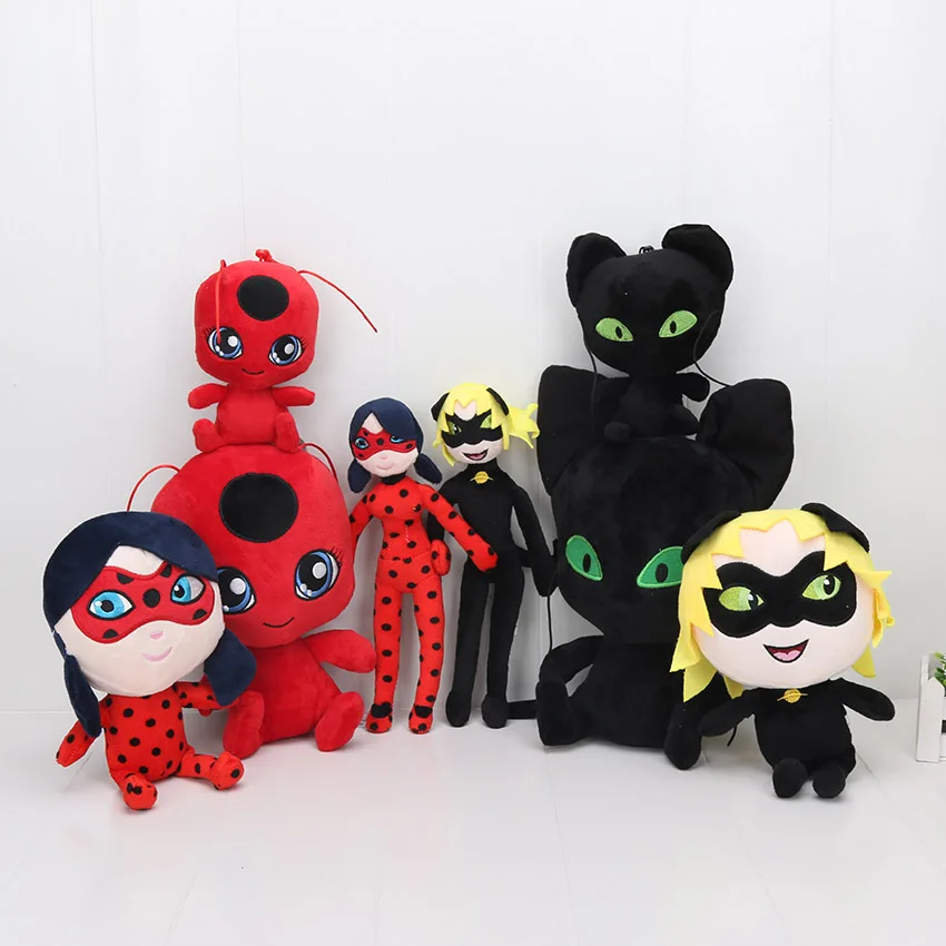 15 30cm Miraculous Ladybug and Cat Noir Juguetes font b Toy b font Doll Lady Bug