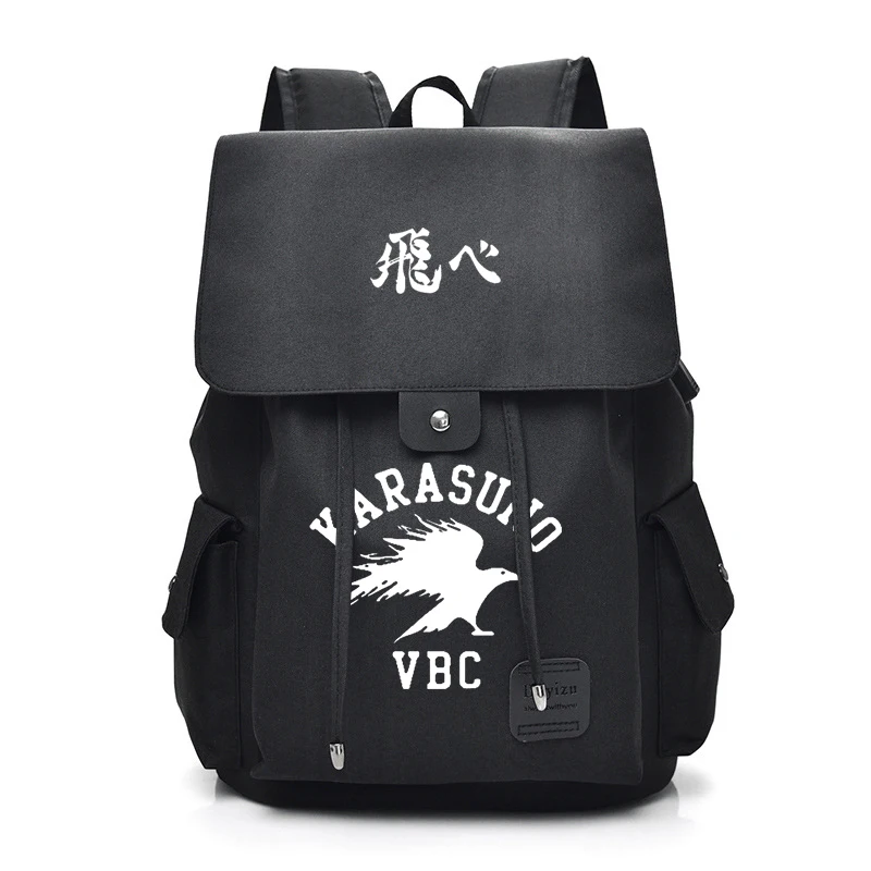 Аниме Haikyuu Karasuno рюкзак для ноутбука с USB зарядкой путешествий Рюкзаки школы книг