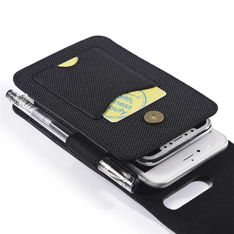 Двойная поясная сумка для мобильного телефона для iPhone 8, 7, 6s plus, 5,5 дюймов, нейлоновая сумка с зажимом для ремня, чехол-Кобура