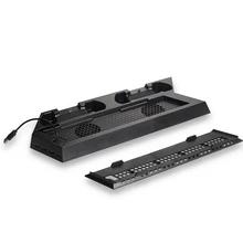For PS4 Stand PS4 Slim Vertical Stand Cooling Fan with Gaming Controller Dual Charging Station Dock for Sony Playstation 4 Sli For PS4 Stand PS4 Slim Vertical Stand Cooling Fan with Gaming Controller Dual Charging Station Dock for Sony Playstation 4 Sli