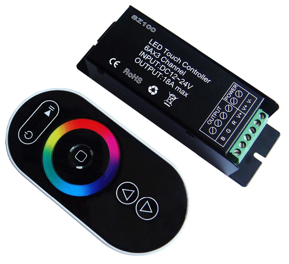 Контроллер RGB Vasten РФ контроллер DC12-24V с светодиодный Беспроводной ИК-пульт