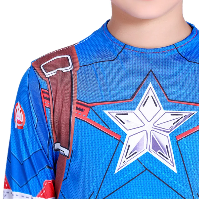 Endgame квантовое царство Капитан Америка Маска для косплея щит костюм комбинезон супергерой zentai для детей