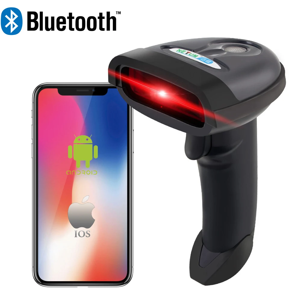 Handheld Bluetooth Wireless Barcode Scanner 1D/2D QR PDF417 Bar Code