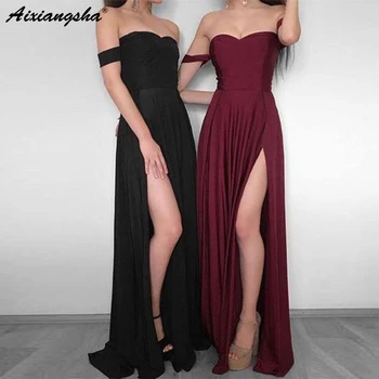 

Sexy Prom Dress 2019 Chiffon Sleeveless With Strap Cheap Prom Dress Floor length Evening Women Gown robe de soiree