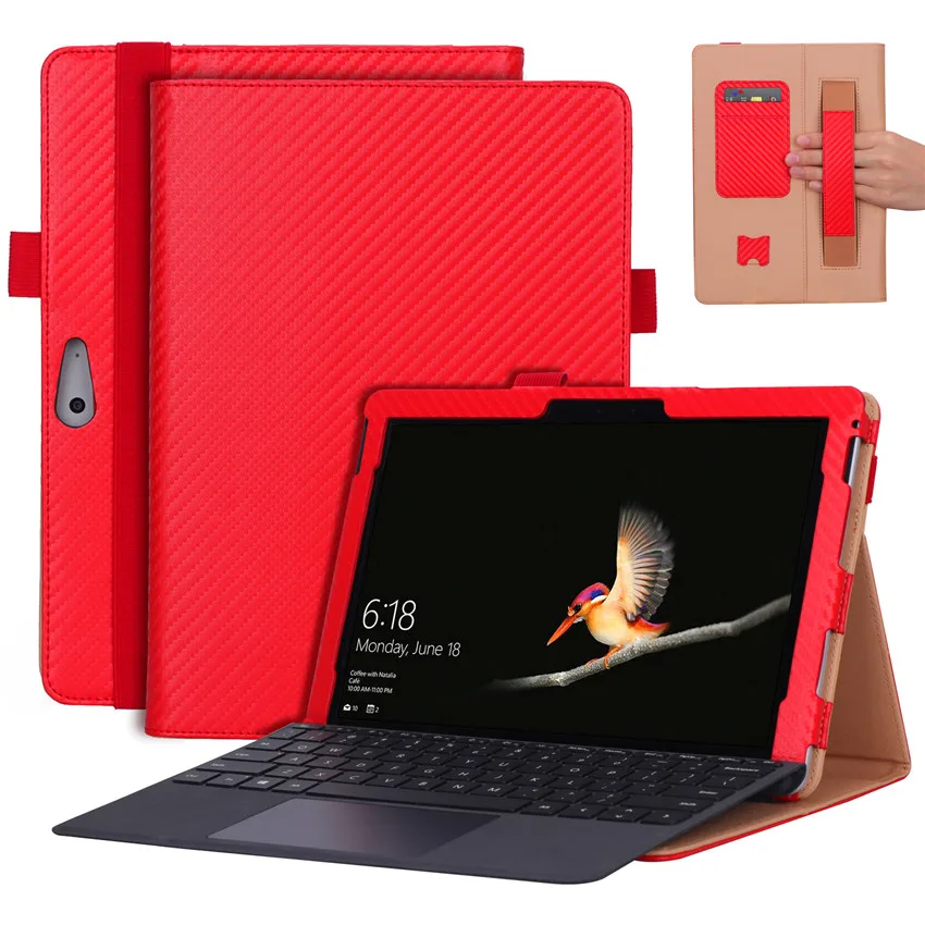 

Case For New Microsoft Surface Go 10.0 inch tablet Cover Funda Tablet Hand Holder Flip Stand Shell +One capacitive touch Stylus