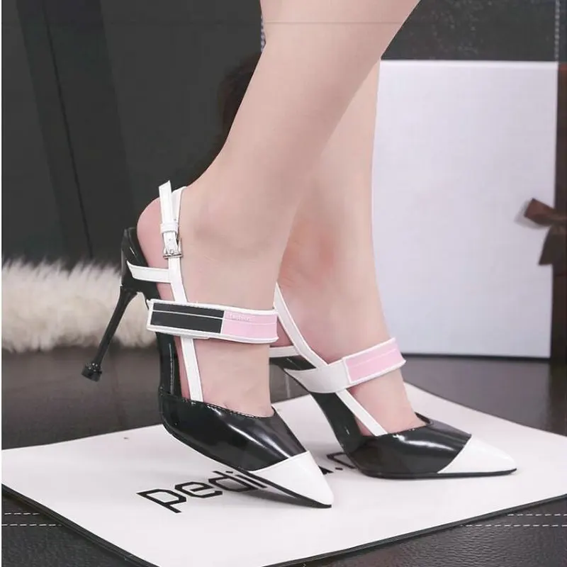 

2019 New Fashion Sandals Ankle Strap Woman Sandals High Heels Band Slip-On high quality Gladiator Sandals Dress Pumps PA-90