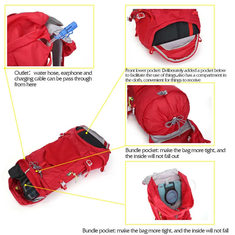 50L NEVO RHINO, водонепроницаемый мужской рюкзак, унисекс, дорожная сумка, походный, для альпинизма, альпинизма, кемпинга, рюкзак для мужчин