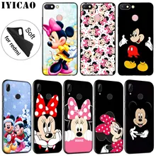 IYICAO Mickey Minnie Souris En Silicone Souple étui de téléphone pour xiaomi Redmi K20 7A 6A 5A S2 4X 4A ALLER Note 8 7 5 Plus 6 Pro Couverture Noire(China)