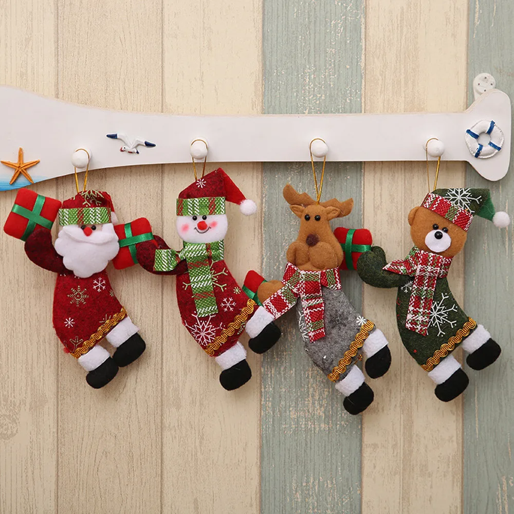 

Christmas Ornaments Gift Santa Claus Snowman Tree Toy Doll Hang Decorations Christmas Decorations For Home Xmas#h