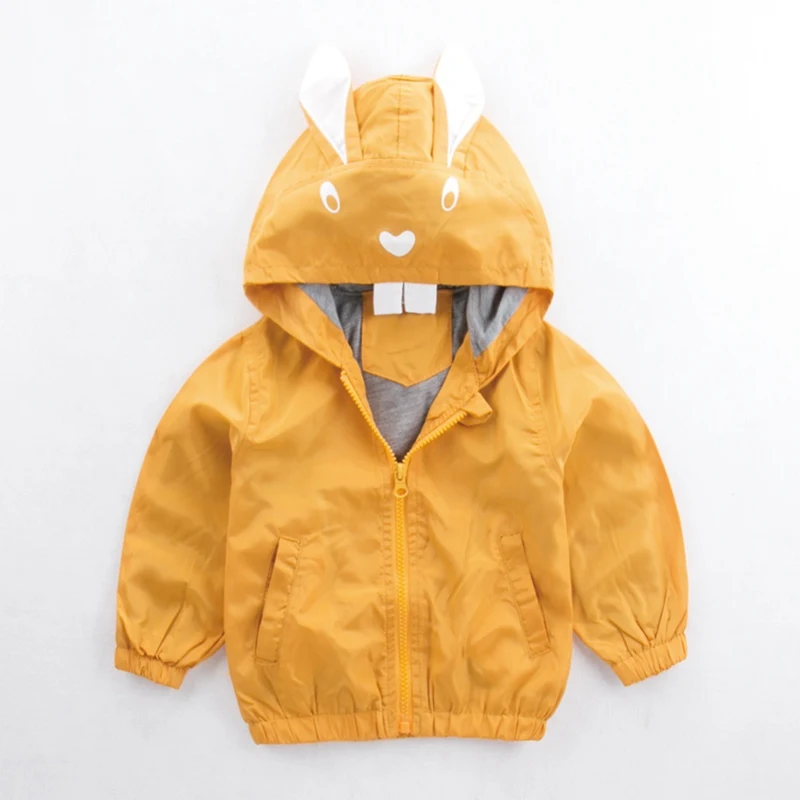 

Hooded Jackets For Baby Boys Coat Autumn Rabbit Ears Baby Jacket Kids Waterproof Windbreaker