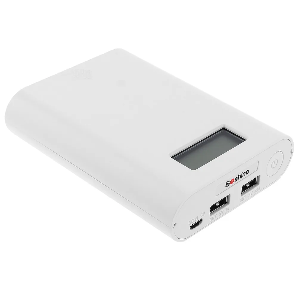 

Soshine E3S Portable Power Bank and Battery Charger with Dual USB and LCD Display for Lithium-ion 18650 3.7 V Battery