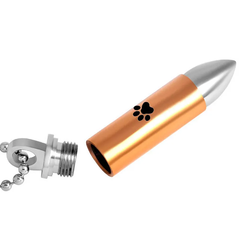 IJD8378 Paw Print in Bullet Pet памятный кулон из нержавеющей стали с кремацией пепельница