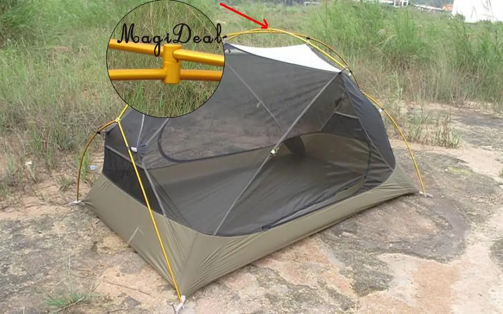 

MagiDeal Hot Sale 1Pc Gold Aluminium Alloy Outdoor Camping Tent Pole Connector Buckle Equipment for Camping Tent Awning Canopy