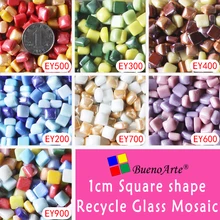 200 г/190 шт, 10X10 мм 1 см X 1 см цветная мини квадратная форма рециркулирующая стеклянная мозаика, россыпью DIY Мозаика Искусство Хобби Ремесло Материал