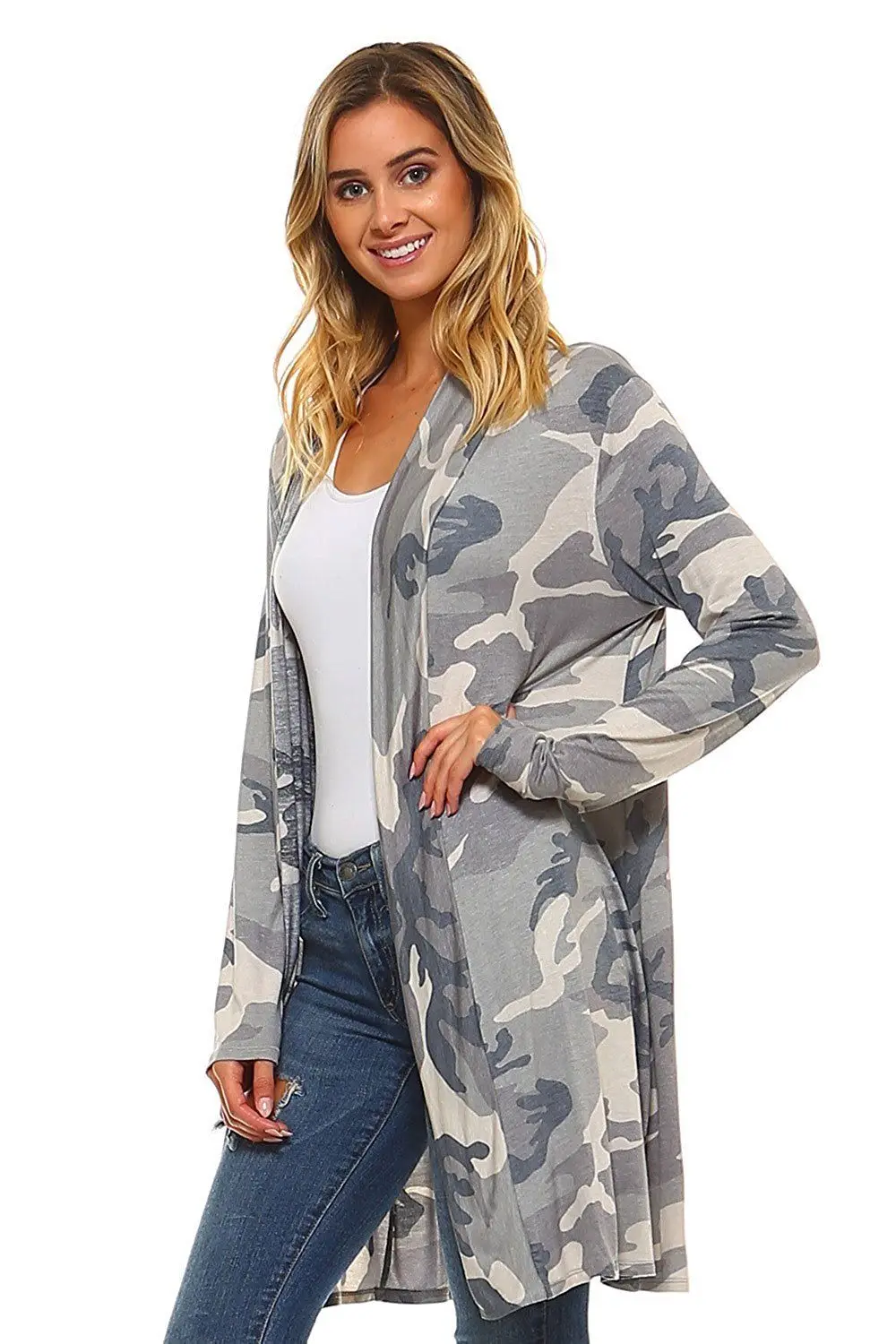 Fashion Womens Casual Camouflage Print 