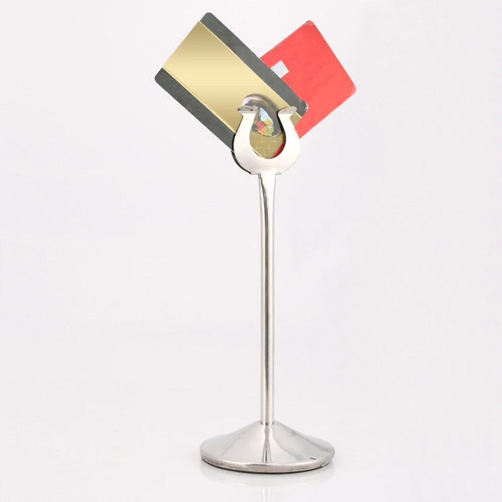 8''12" Stainless Steel U Shaped Mini Table Number Place Card Holder
