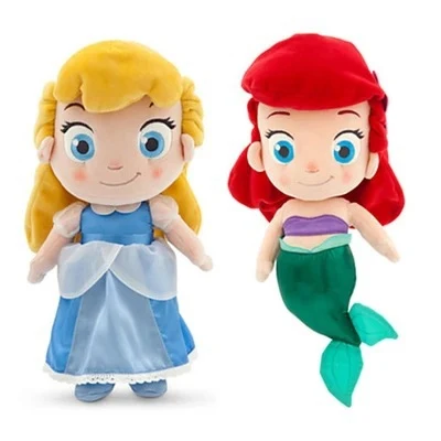 

NEW Cinderella plush toys 30cm Cinderella Mermaid  soft stuffed princess dolls for girls Christmas gift