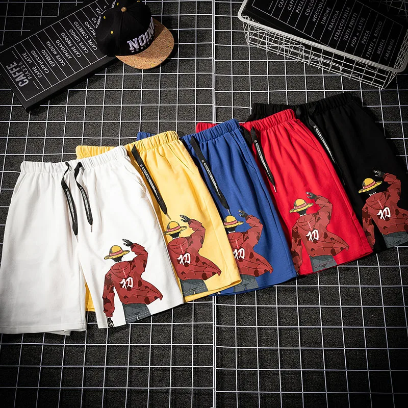 

Harajuku Men's Beach Shorts Summer Printing Men's Shorts Elastic Waist M-4XL Men's Beach Shorts